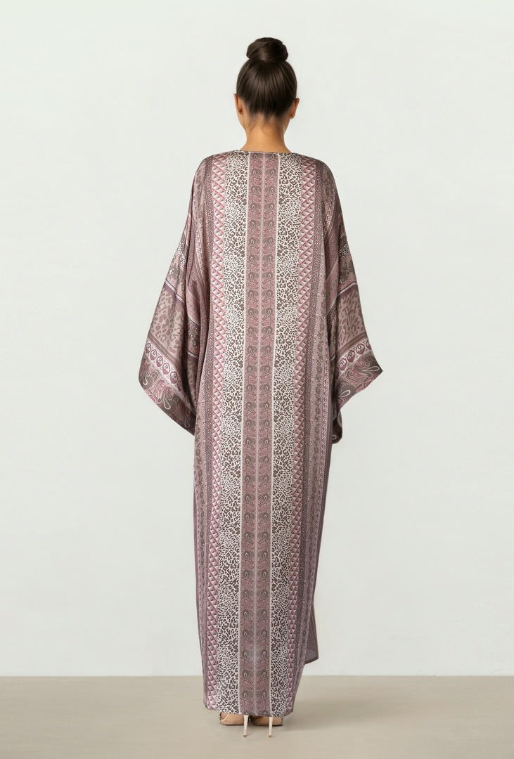 Purple Satin Kaftan