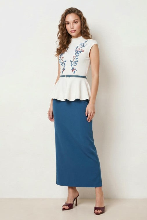 DOUBLE KNIT MIDI SKIRT