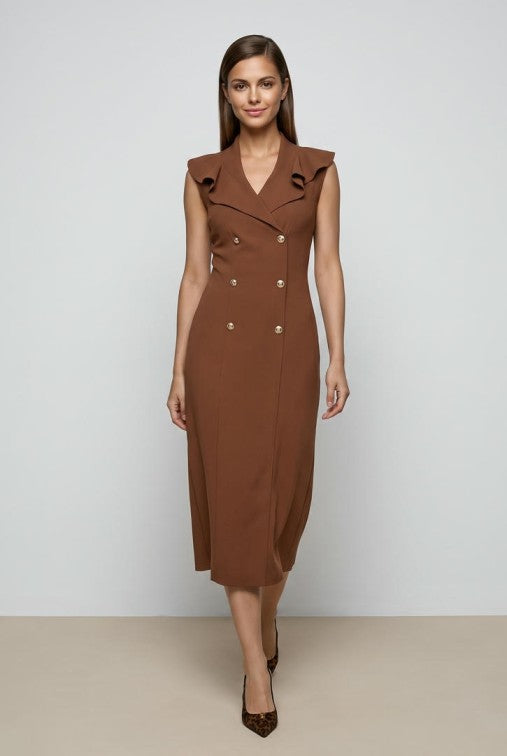 DOUBLE BREASTEDKNITTED DRESS