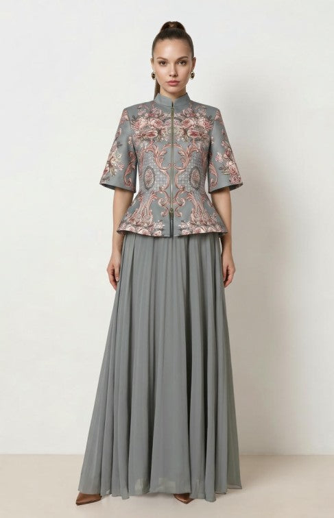 SHORT SLEEVE MAXI DRESS