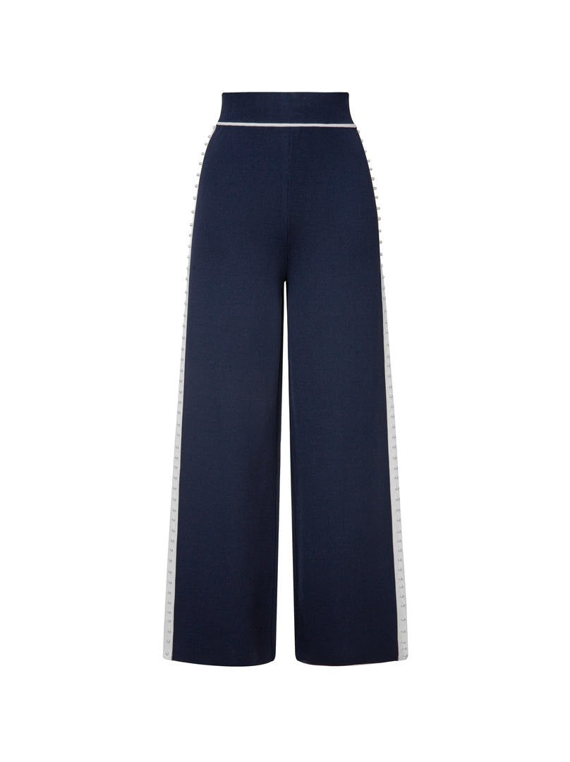 Knit Pants With Pearl Details