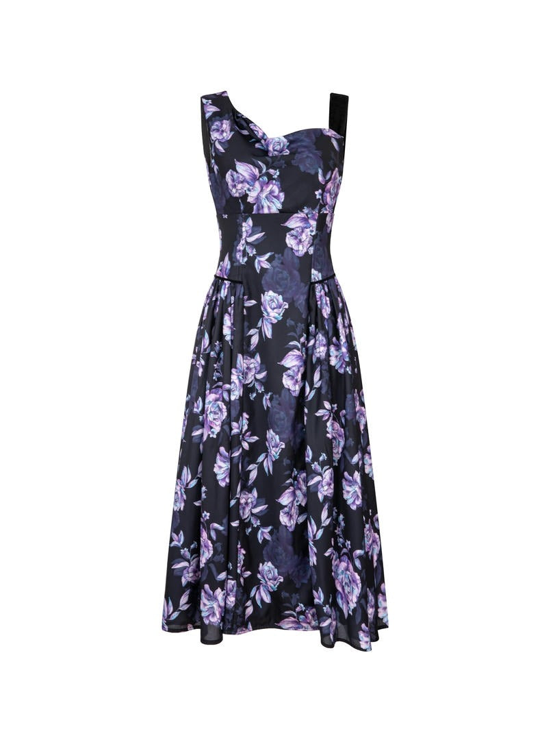 FLORAL PRINT MIDI DRESS