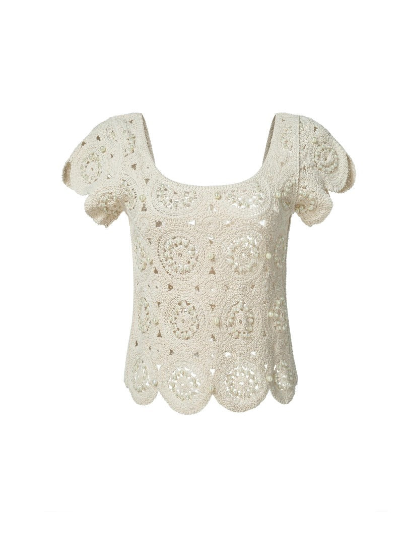 pearl knit blouse