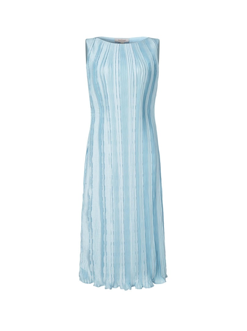 pleated taffeta dress