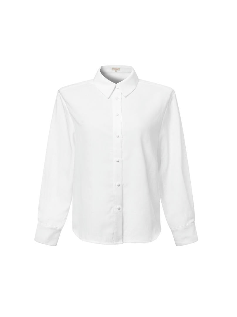 White Cotton Linen Shirt