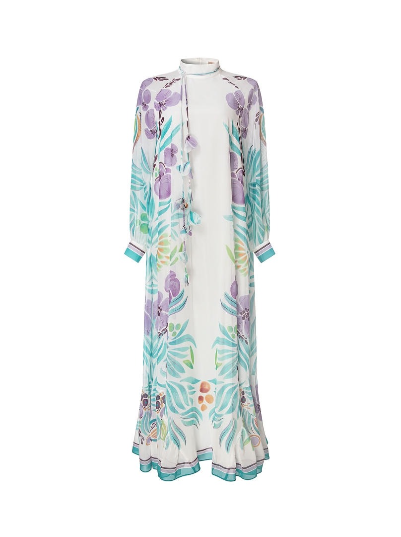 Floral Chiffon Kaftan