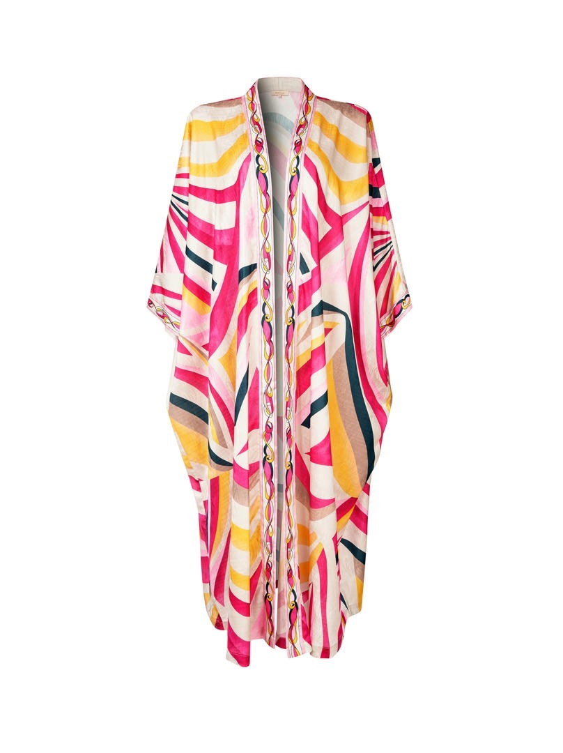 Printed Satin Abaya