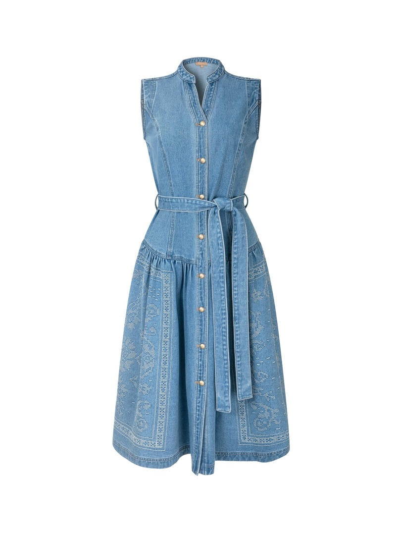 Light Denim Midi