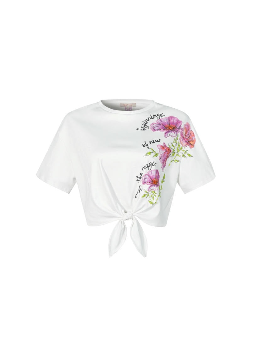 Knot printed top