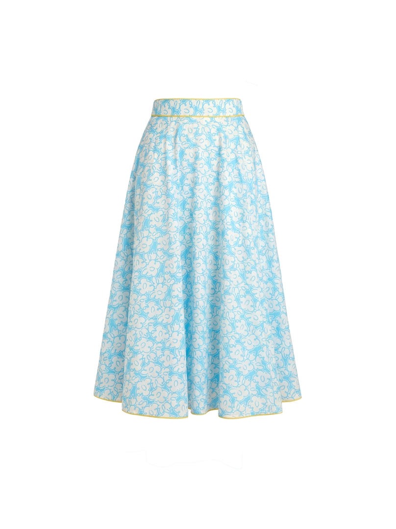 Blue Print Skirt