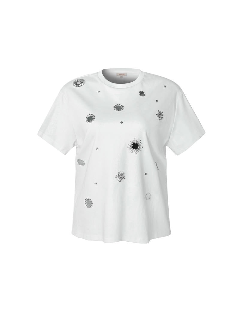 Sparkle Beaded Front T-Shirt