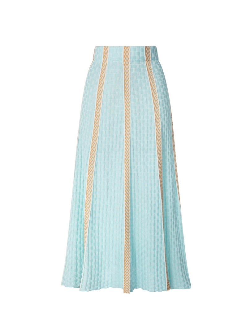 Striped knit skirt