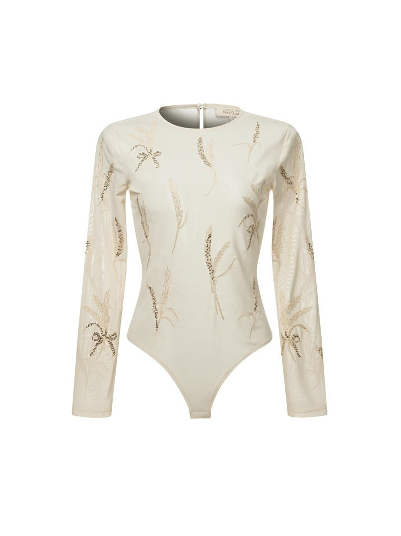 Front embroidery bodysuit