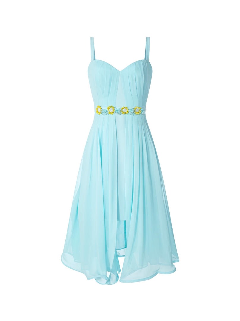 Floral applique sweetheart dress