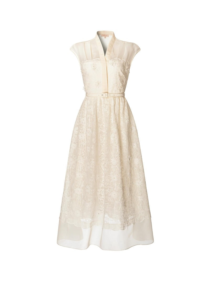 Draped Collar Dress