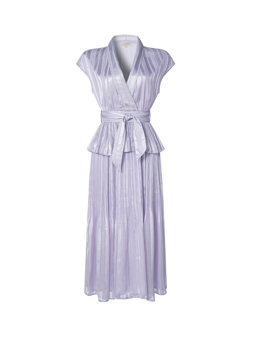 Pleated Tie-Waist Dress