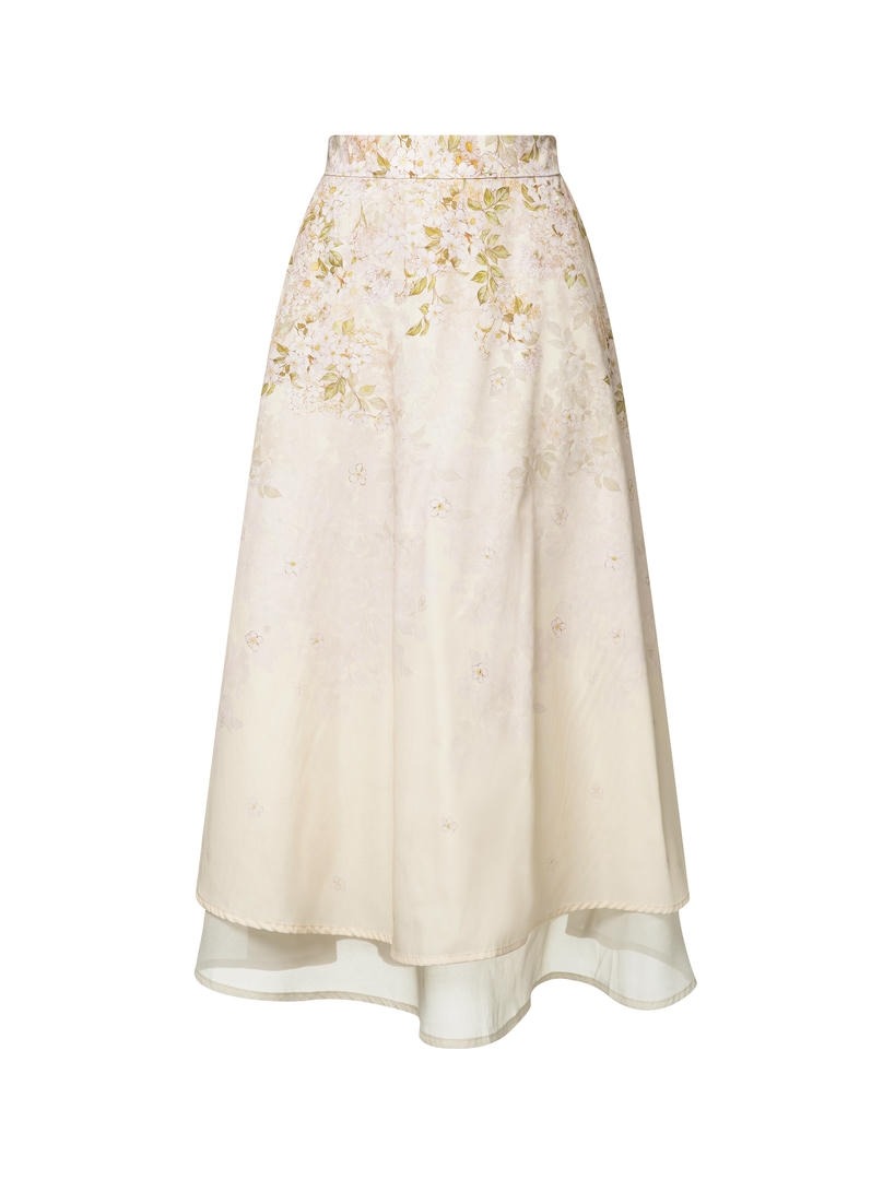 Printed layered Skirt