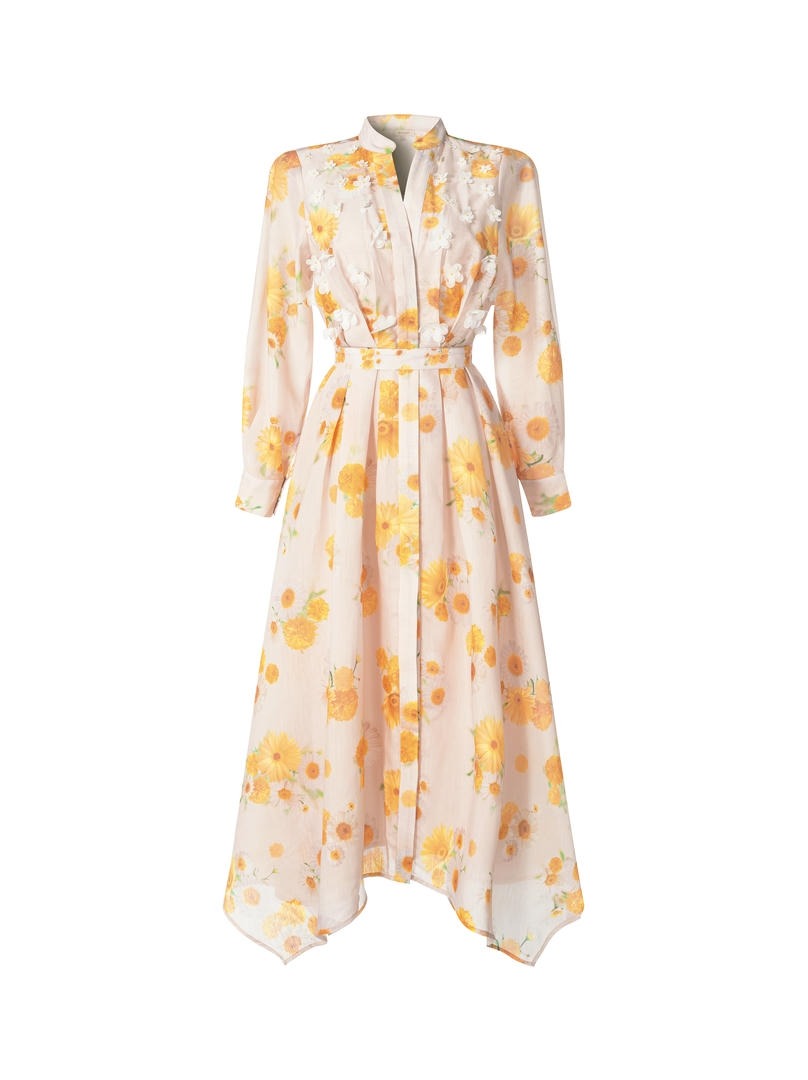 Floral applique dress