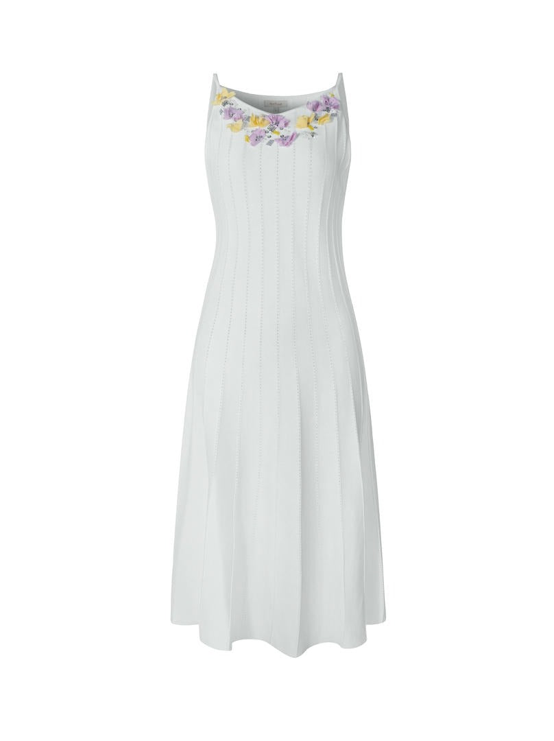 Colored flowers details dress