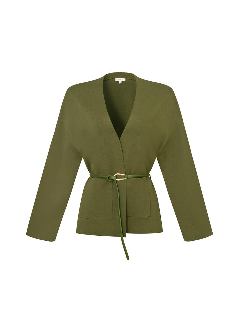Belted Knit Cardigan