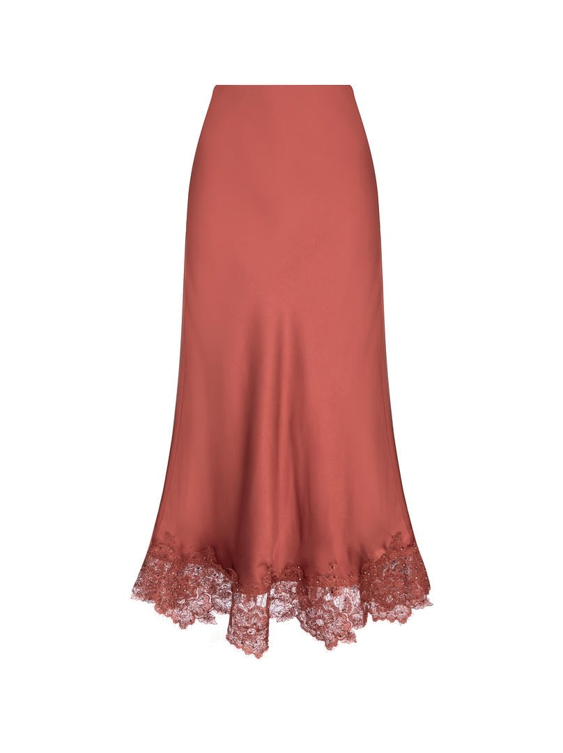 Crepe Flounce Skirt
