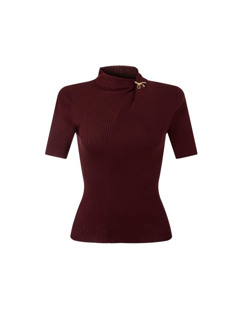 Burgundy Knit Pullover