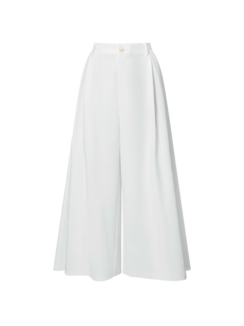 White Culotte Pants