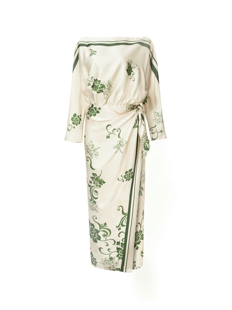 Wrap Print Dress