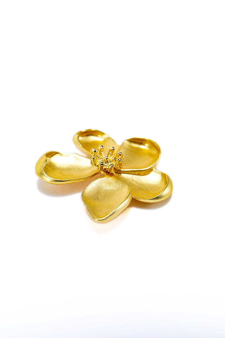 Golden Floral Earings