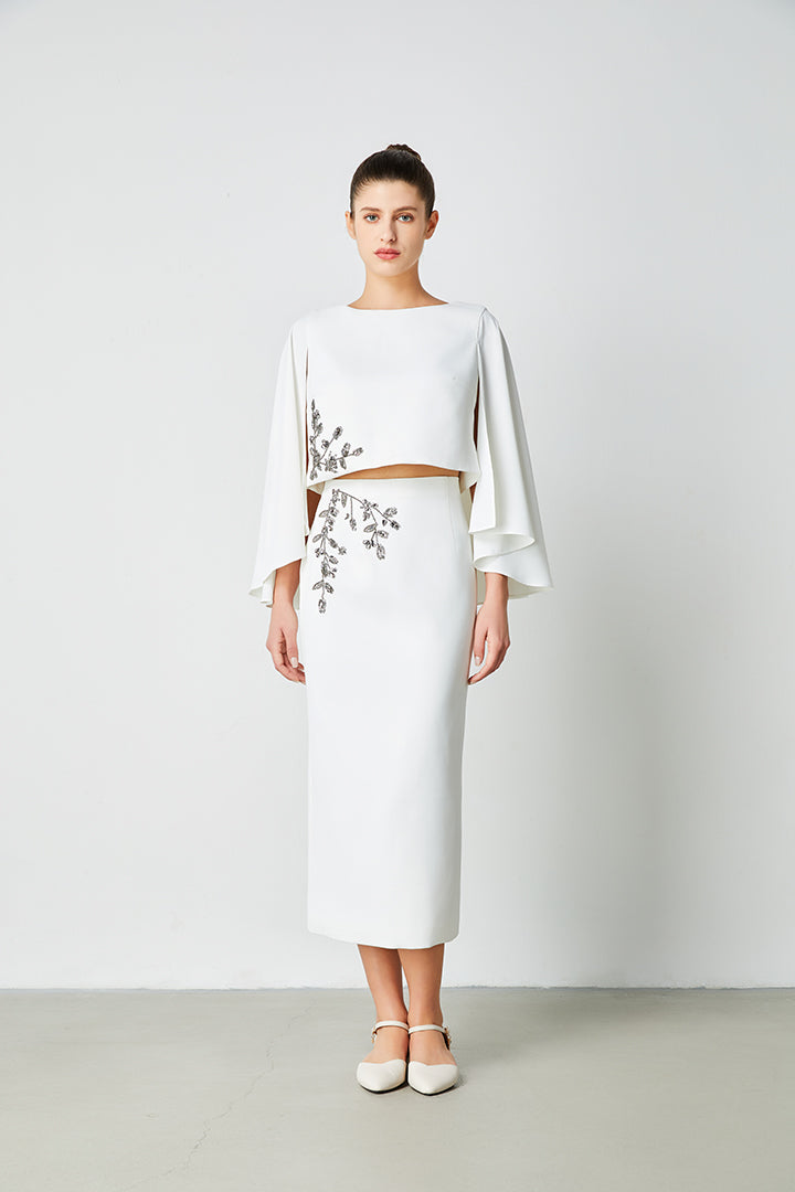 Frill Cape Sleeve Top