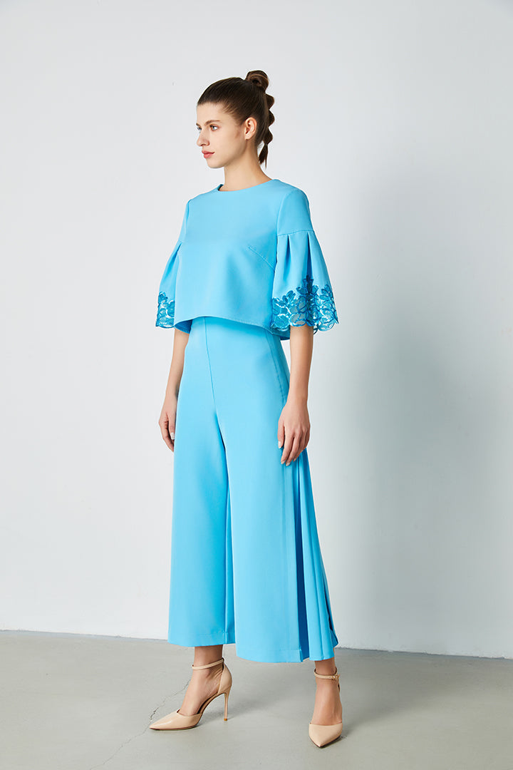 Ruffled Short Sleeves Blouse