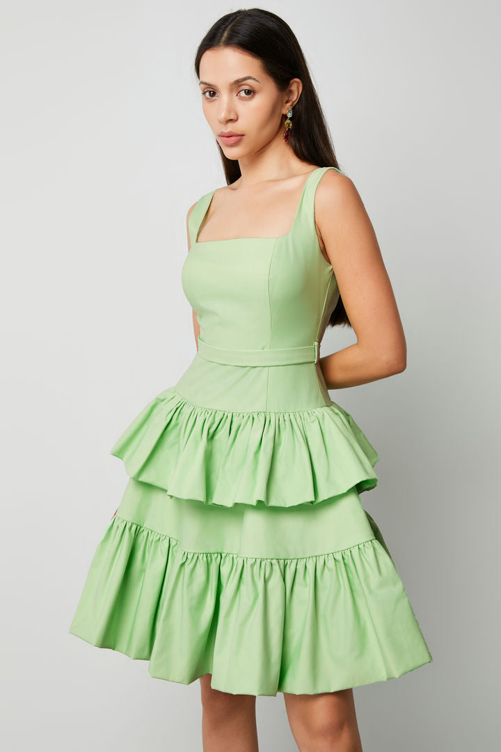 Tiered ruffled dress