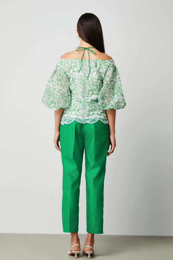 Taffeta Straight Pants