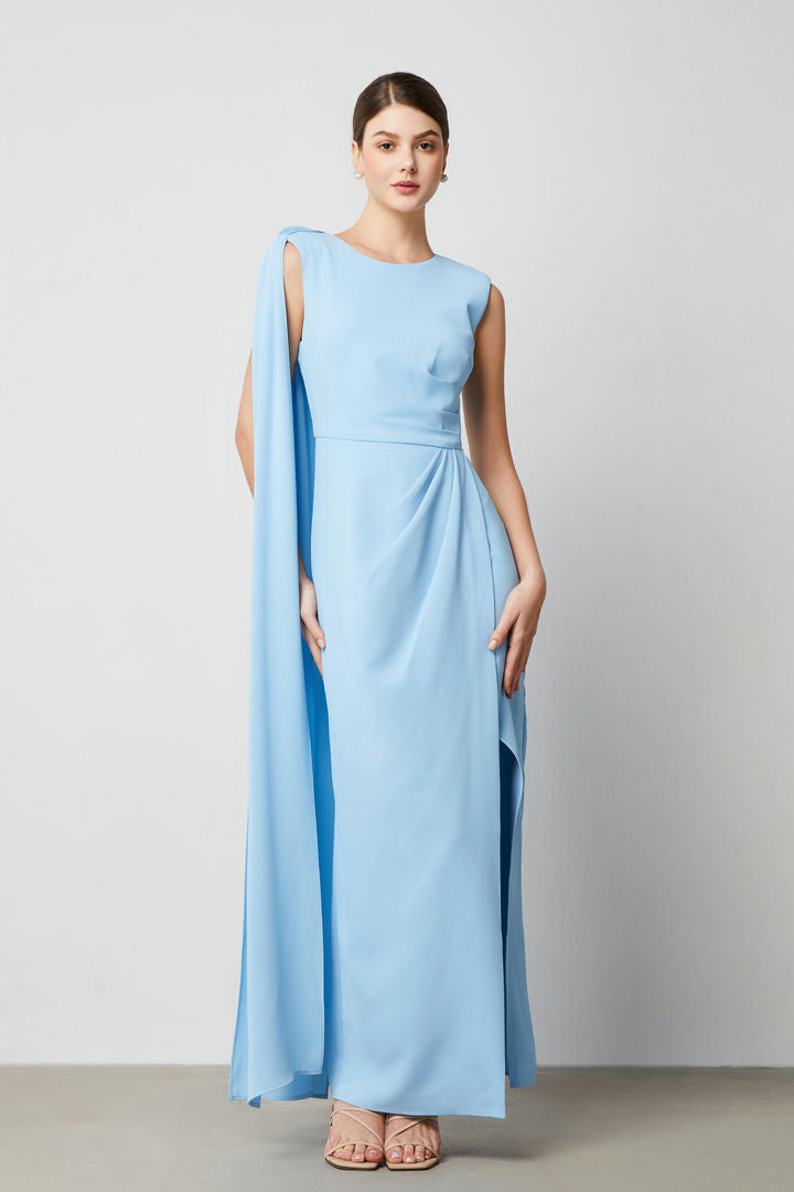 Shawl detail dress