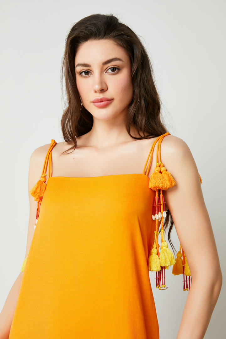 fringe hem dress