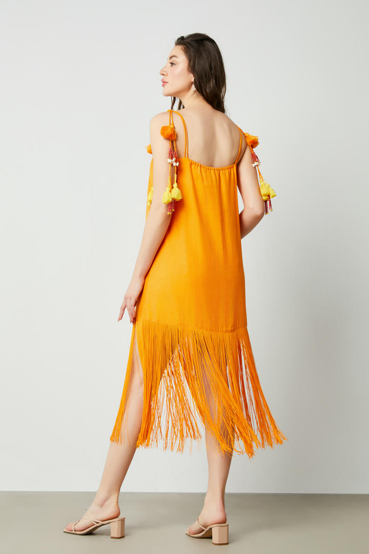 fringe hem dress
