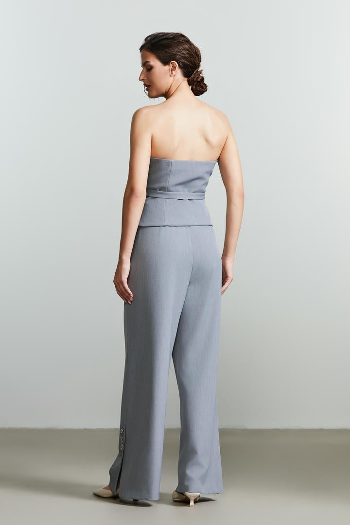High waist buttoned pants
