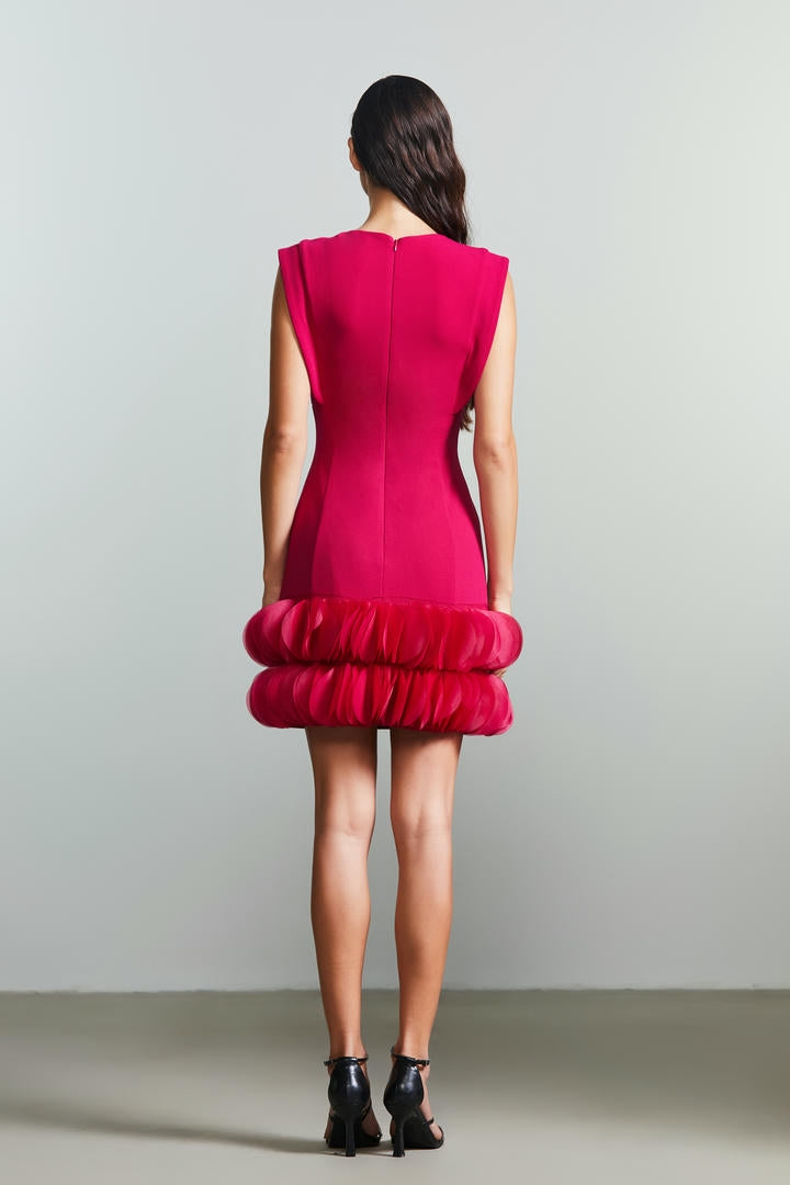 Round ruffled hem dress
