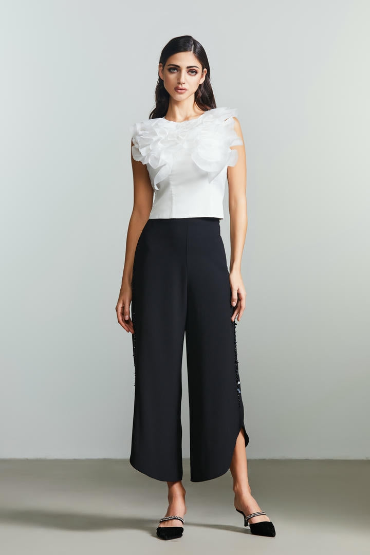 Embellished culottes pants