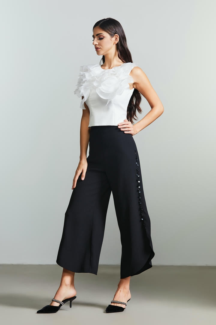 Embellished culottes pants