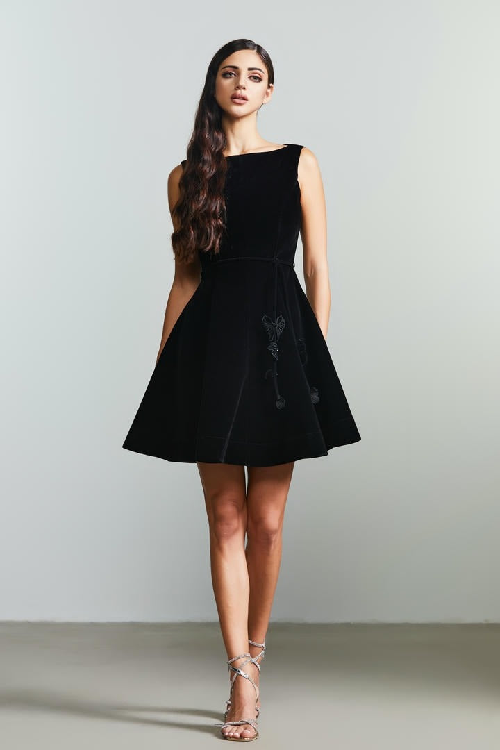 A-line Velvet Dress