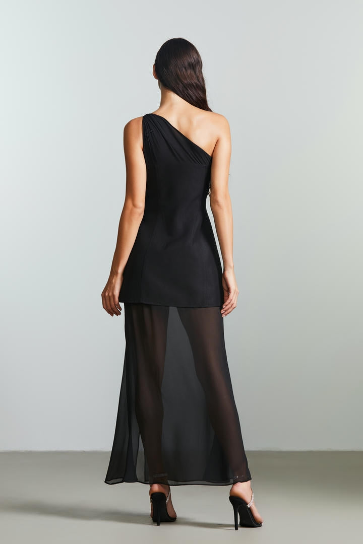 Sheered hem dress