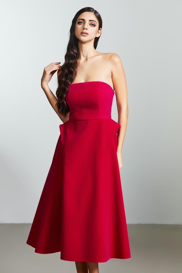 Fit and flare velvet dress