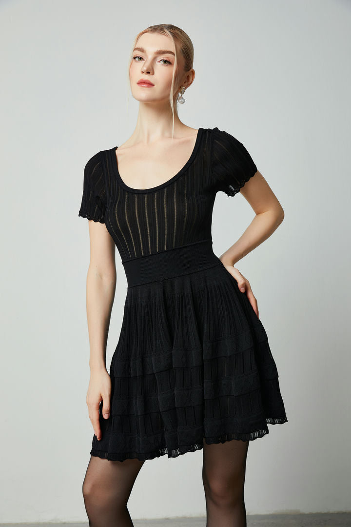A-line knit dress