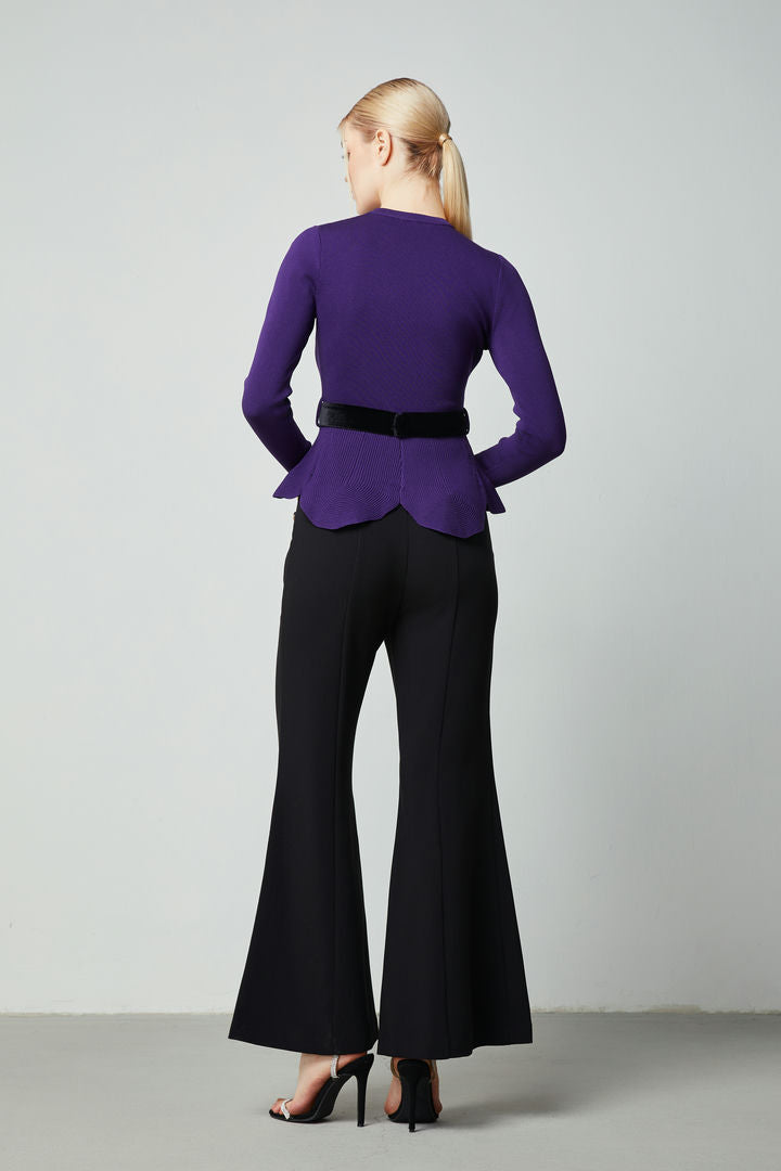 High waist flared pants