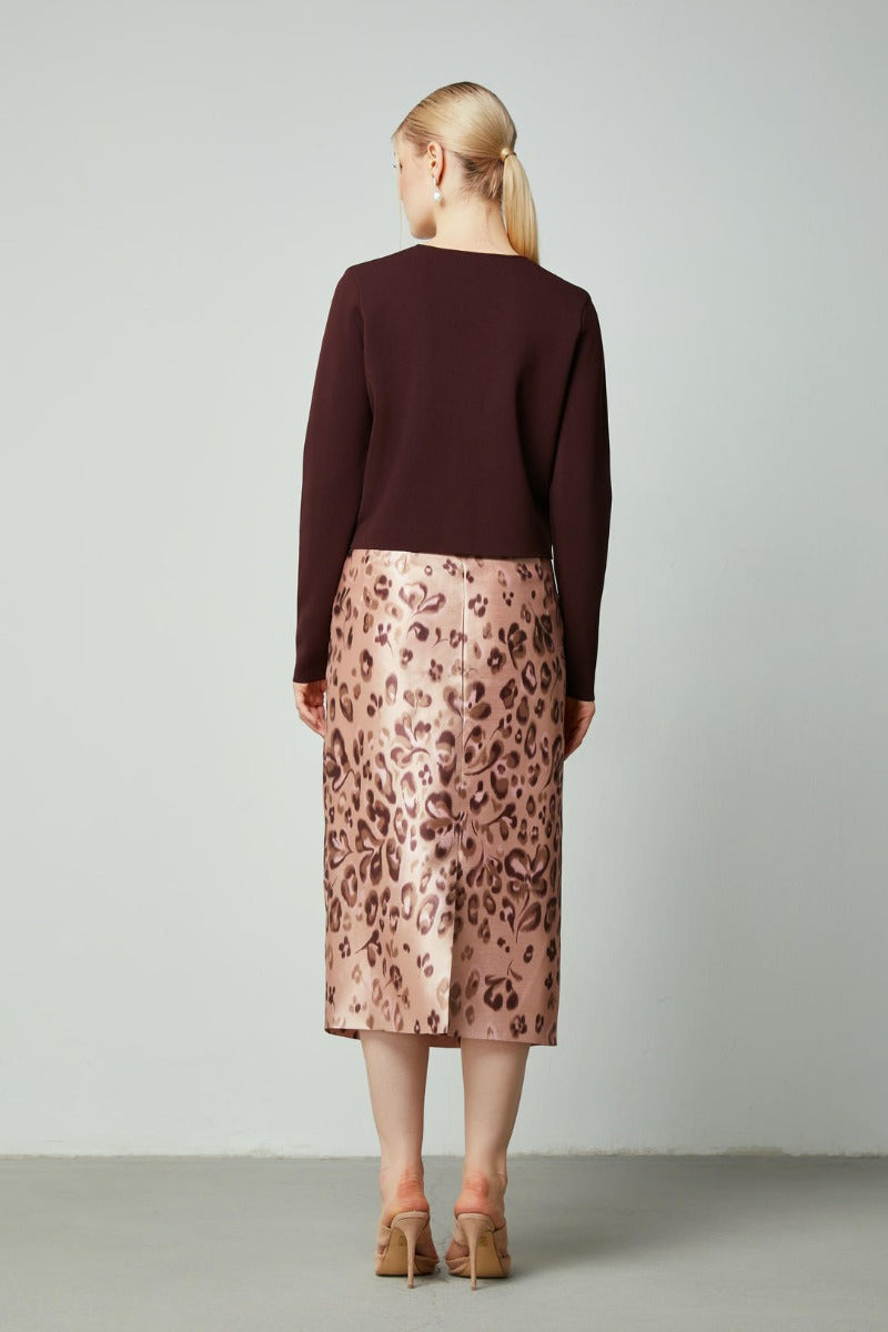 Placement printed skirt