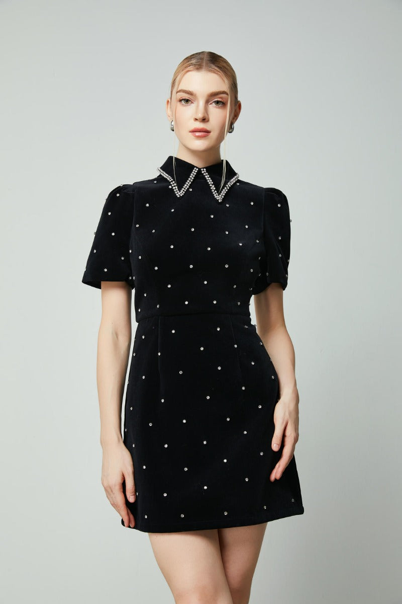 Collar embellishments dress