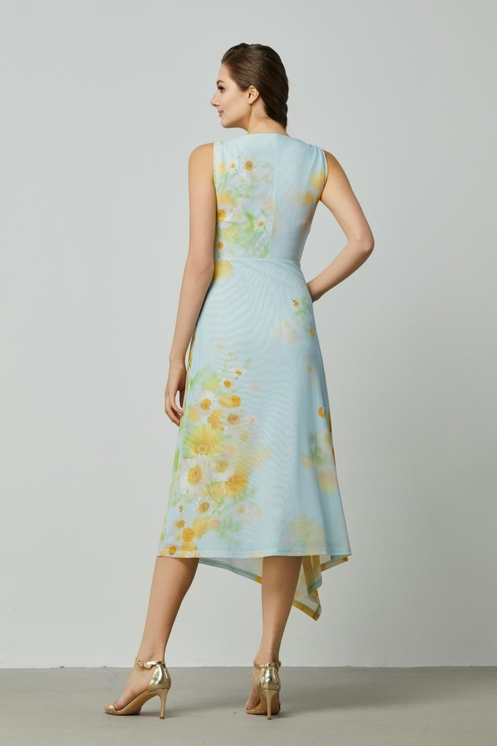 Asymmetric floral dress