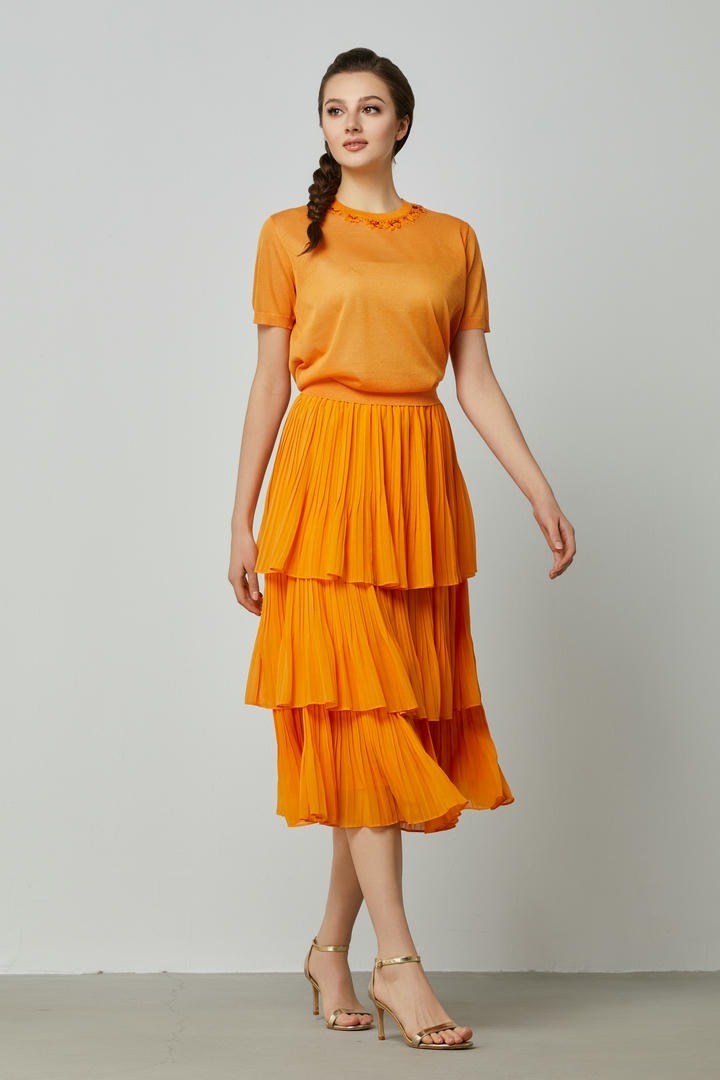 Layered chiffon skirt