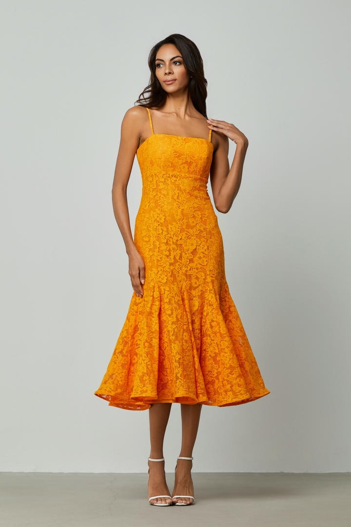 Peplum lace dress